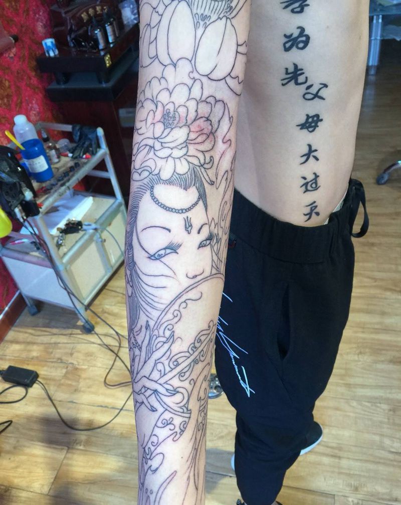 班诺艺妓纹身图片