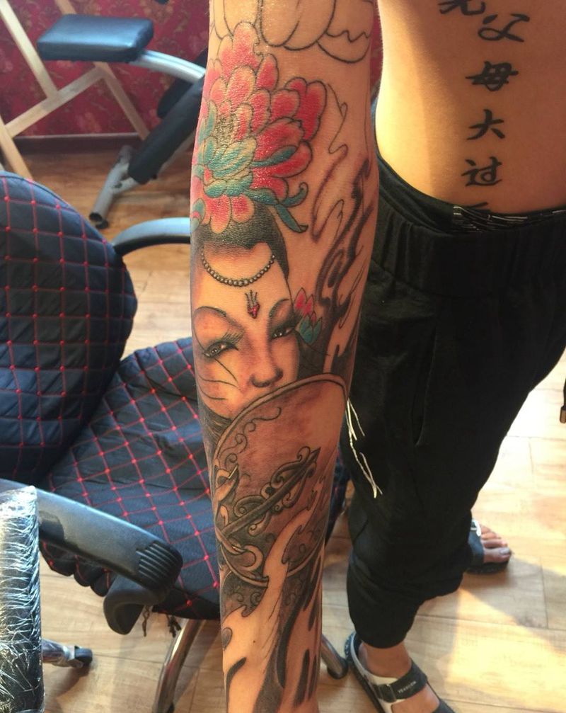 艺妓纹身图片