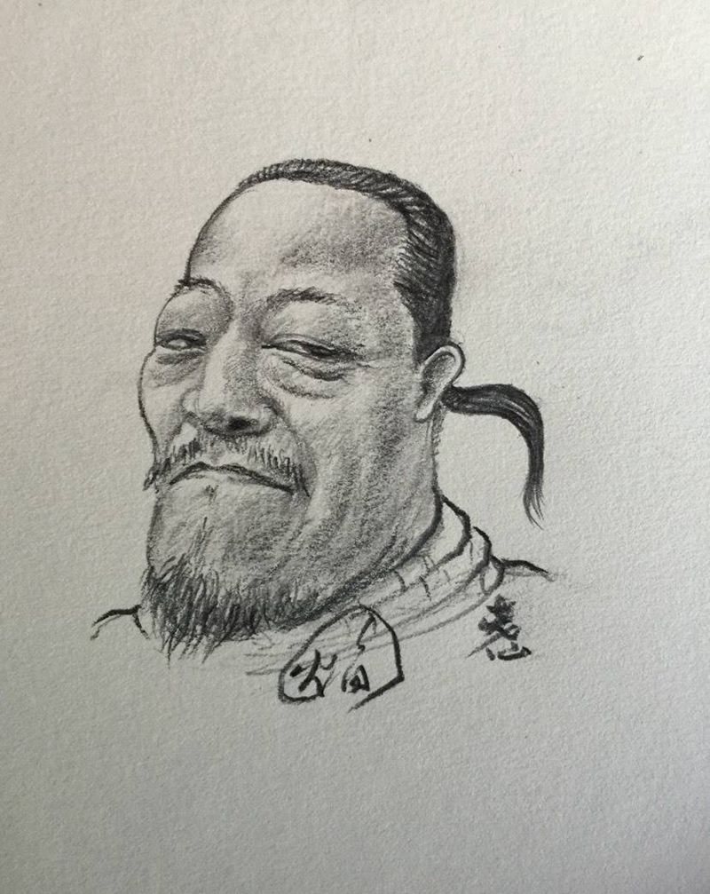 烈焰家纹身图片_成品肖像纹身图案