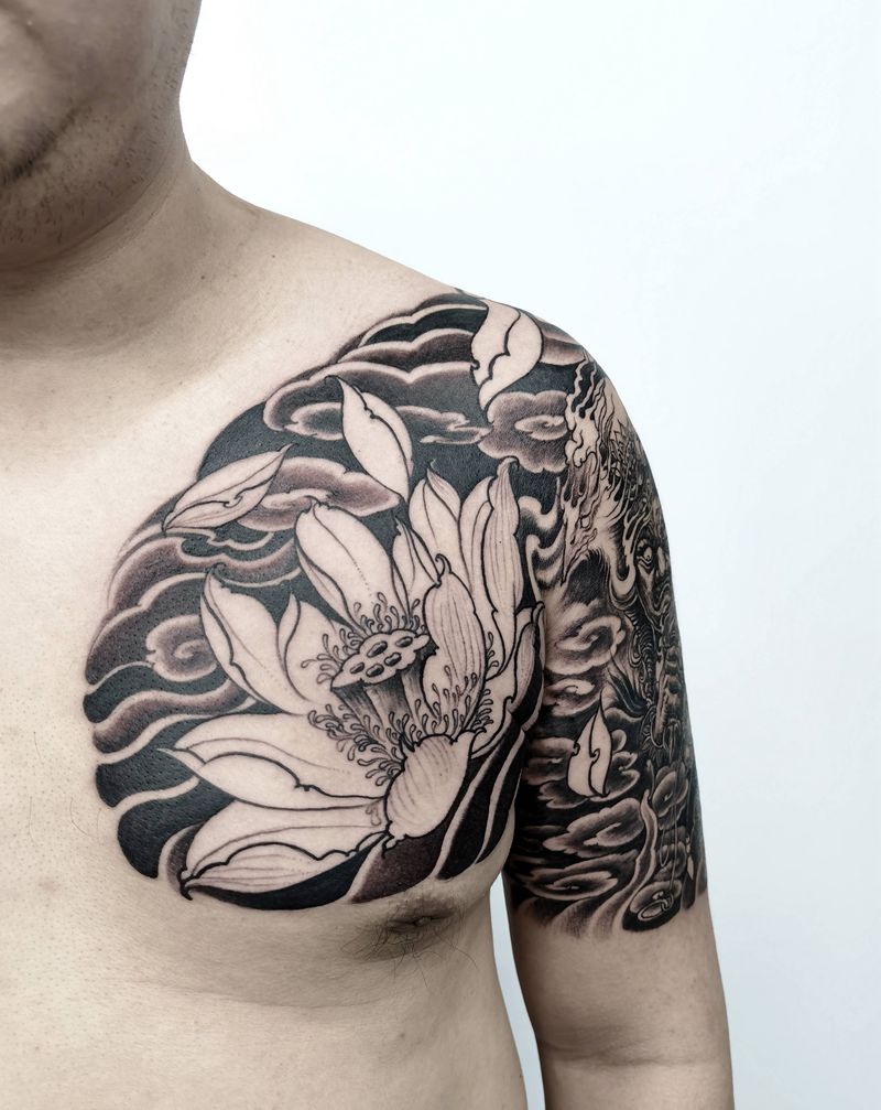 不动明王纹身图片_手臂胸部新传统纹身图案