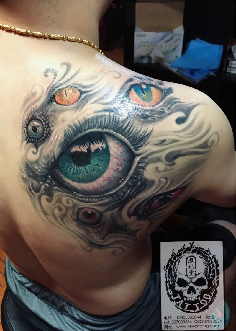 你瞅啥纹身图片_成品原创背部纹身图案