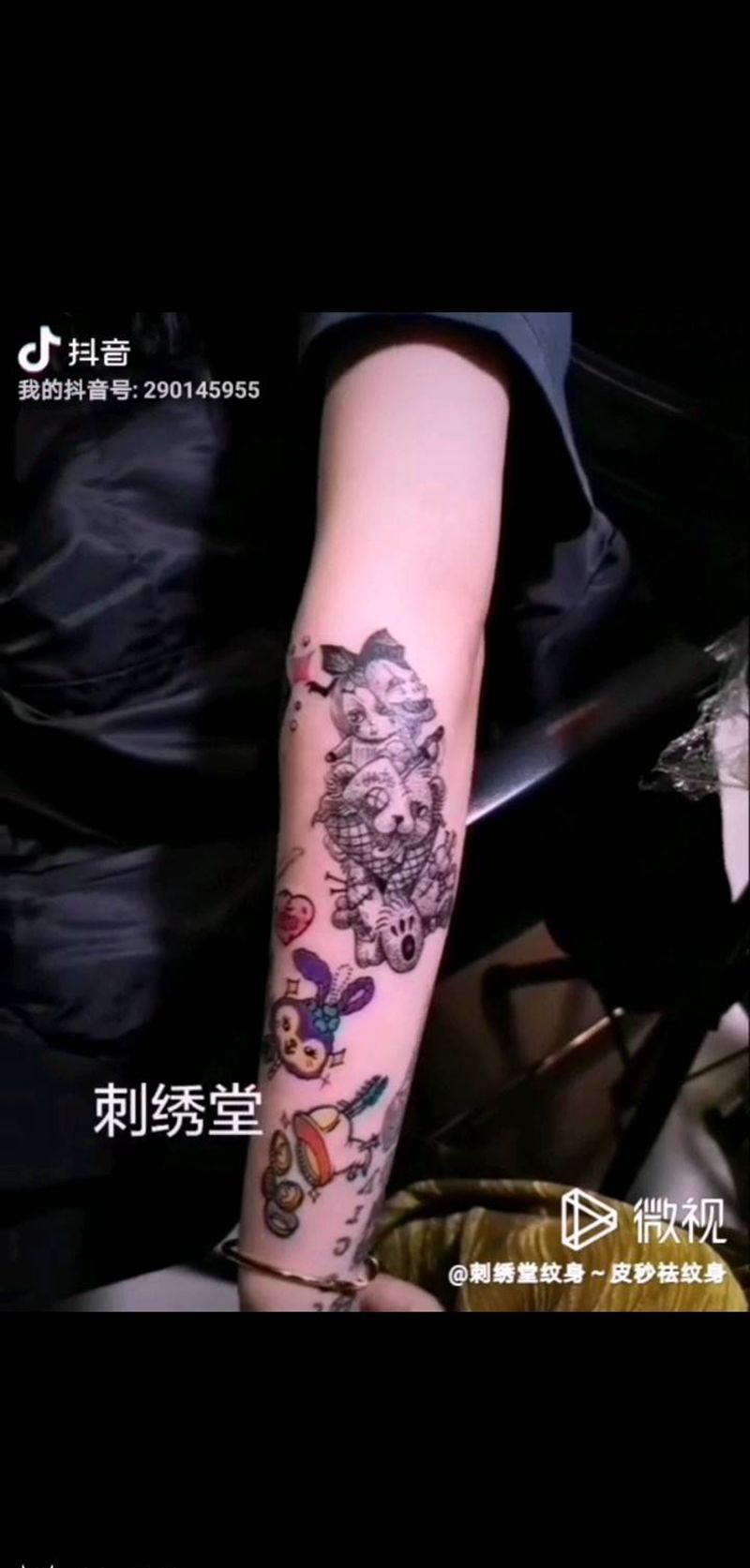 欧美小花臂纹身图片_手臂纹身图案