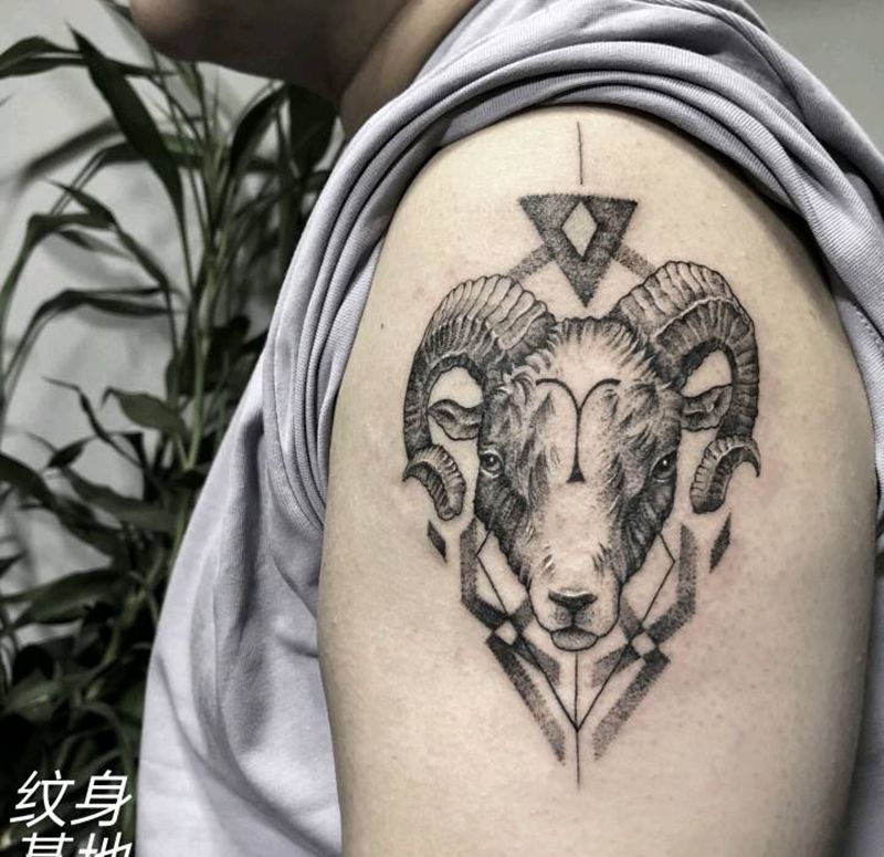 属相设计纹身图片_欧美写实纹身图案