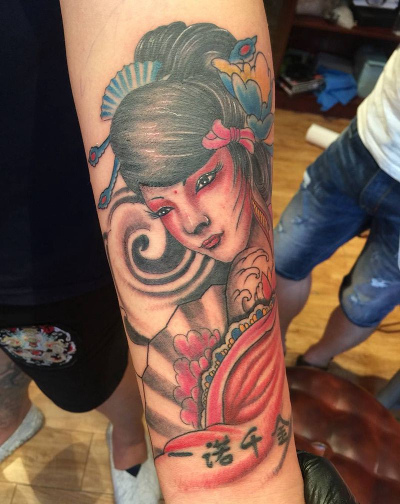 艺妓纹身图片