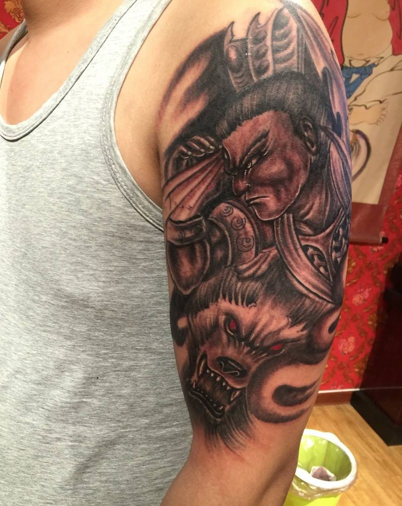 二郎神纹身图片