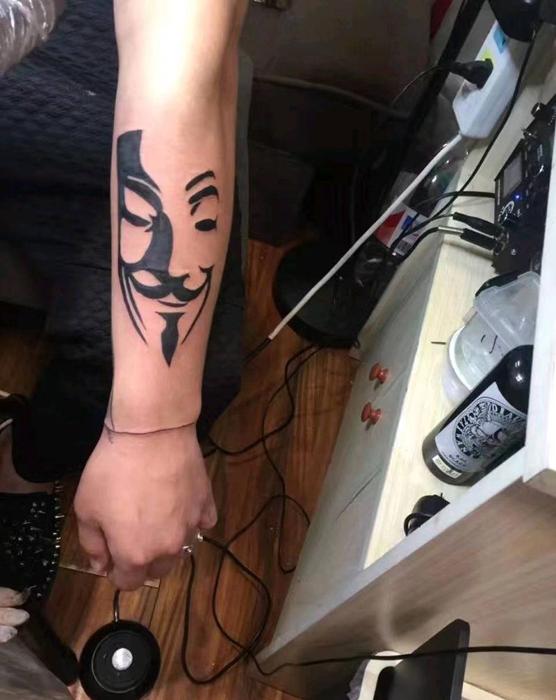 v字仇杀队纹身图片