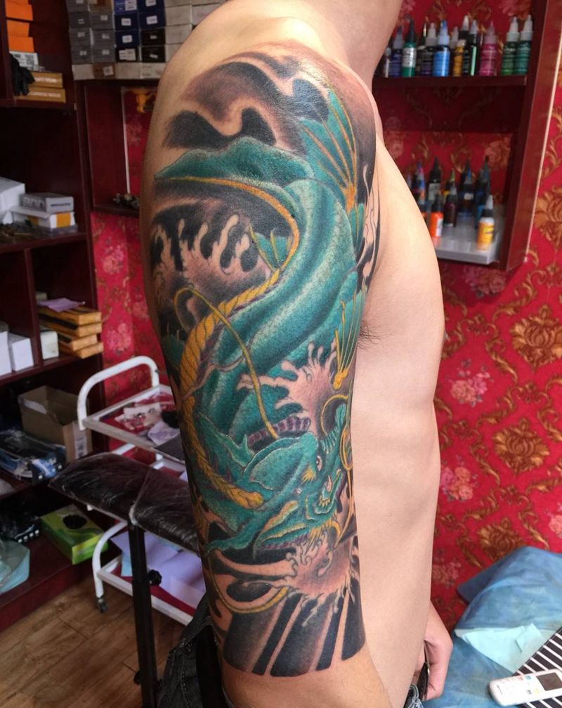 老图熬鱼纹身图片