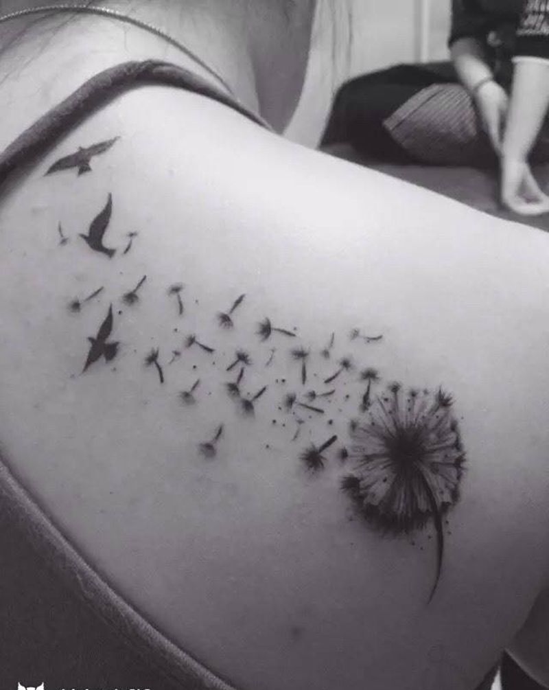 蒲公英纹身图片