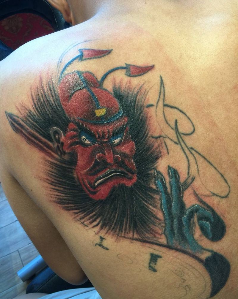 钟馗未完纹身图片