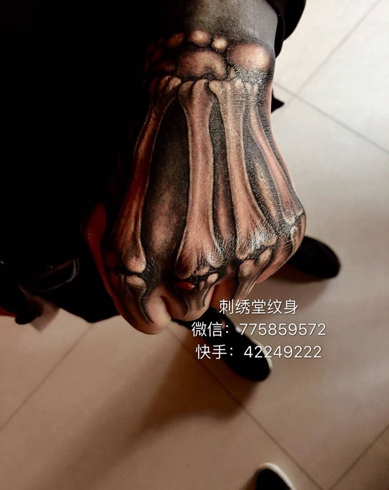 骷髅手纹身纹身图片