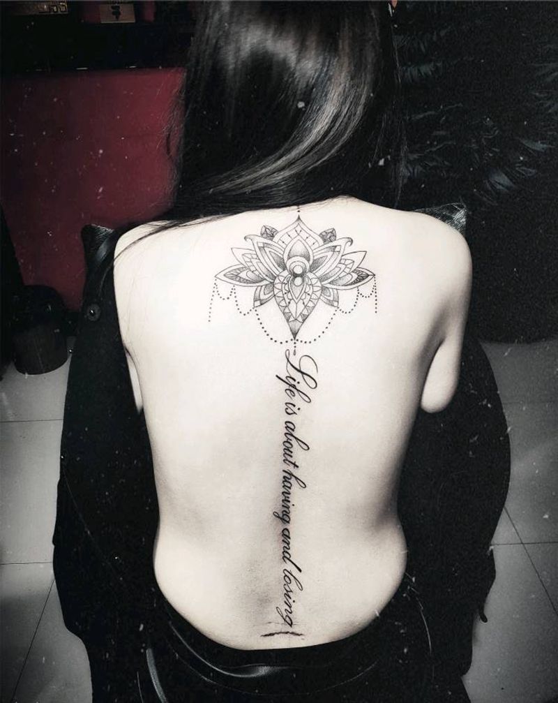 英文纹身图片_背部纹身图案