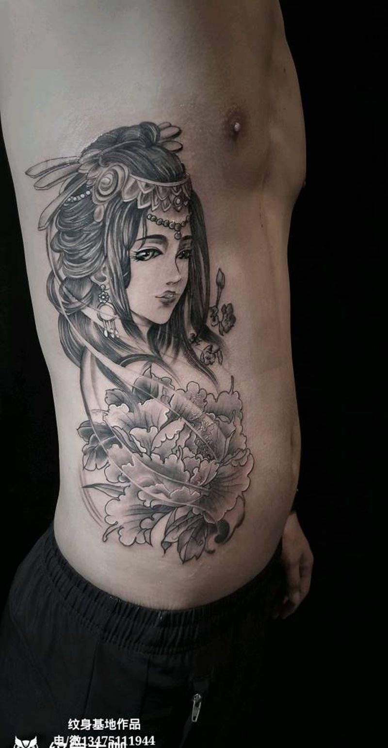 艺妓纹身图片