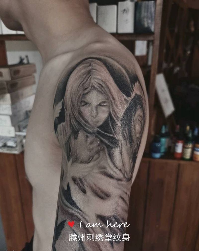 欧美花臂纹身图片_手臂欧美写实纹身图案