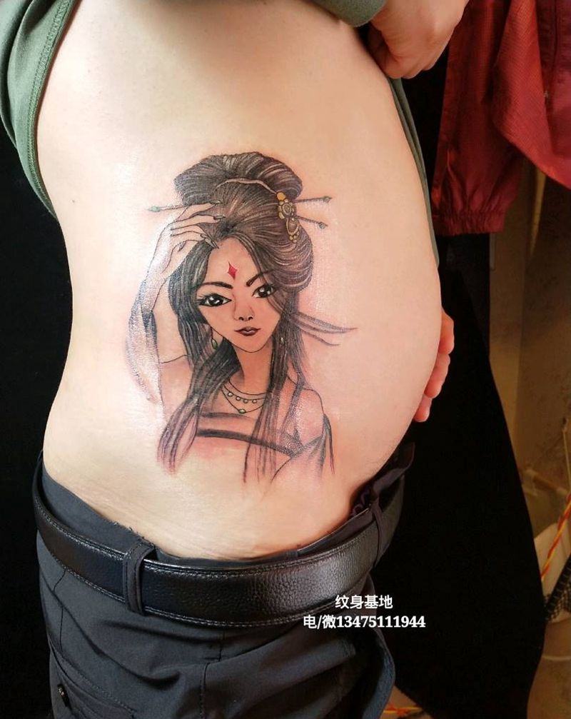 艺妓纹身图片