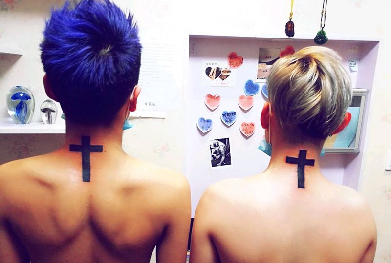 哥俩好!纹身图片