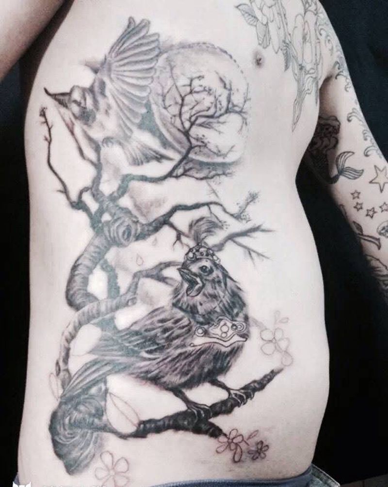 多年前作品 抹了麻药 未完纹身图片