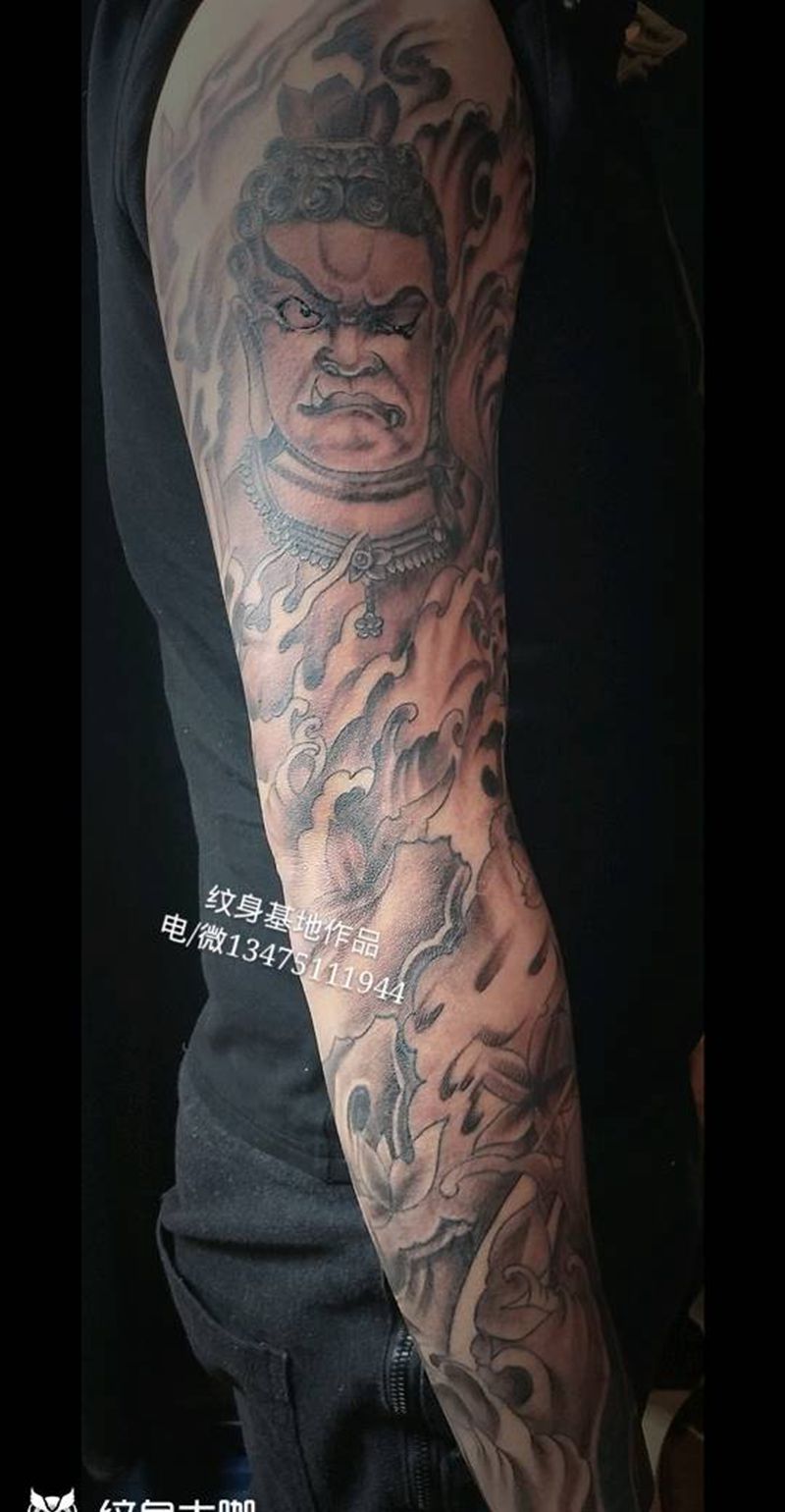 花臂完工纹身图片