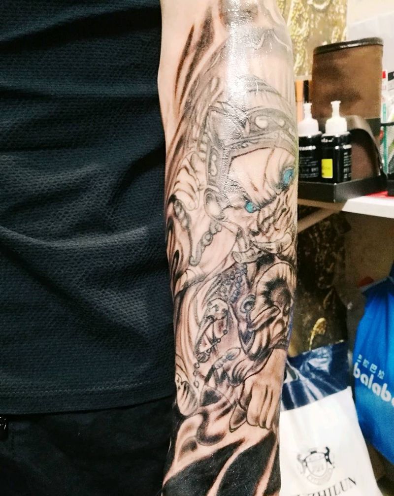 小臂象神!纹身图片