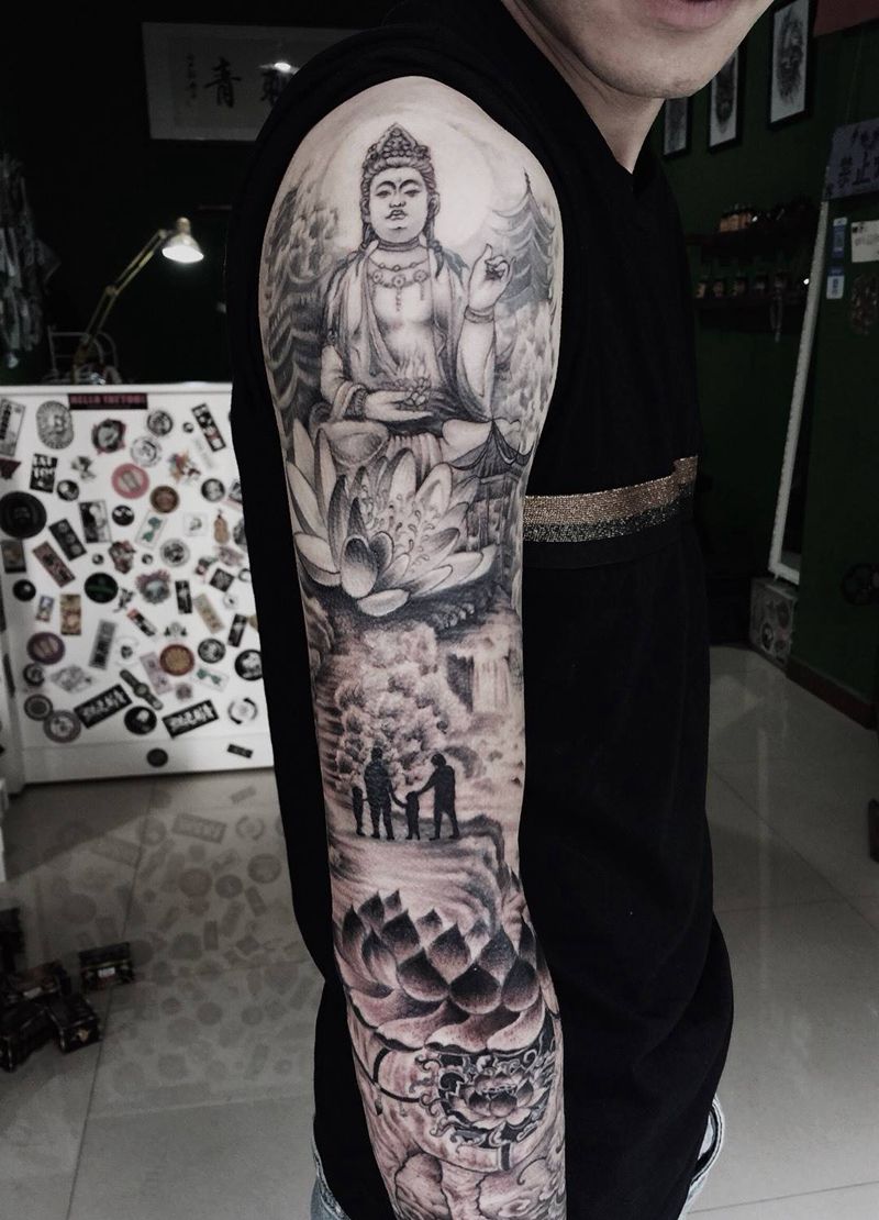 爱的守护纹身图片