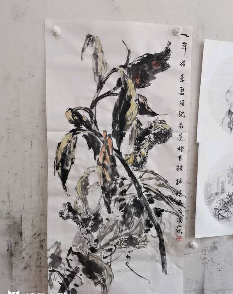 写生作品纹身图片_国画纹身图案