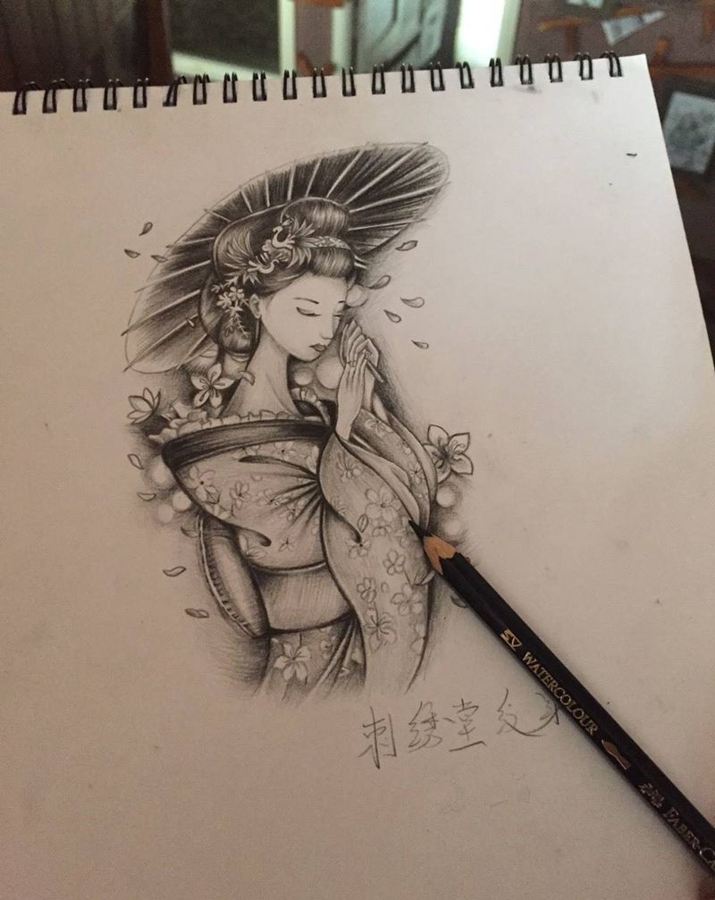 手绘作品纹身图片