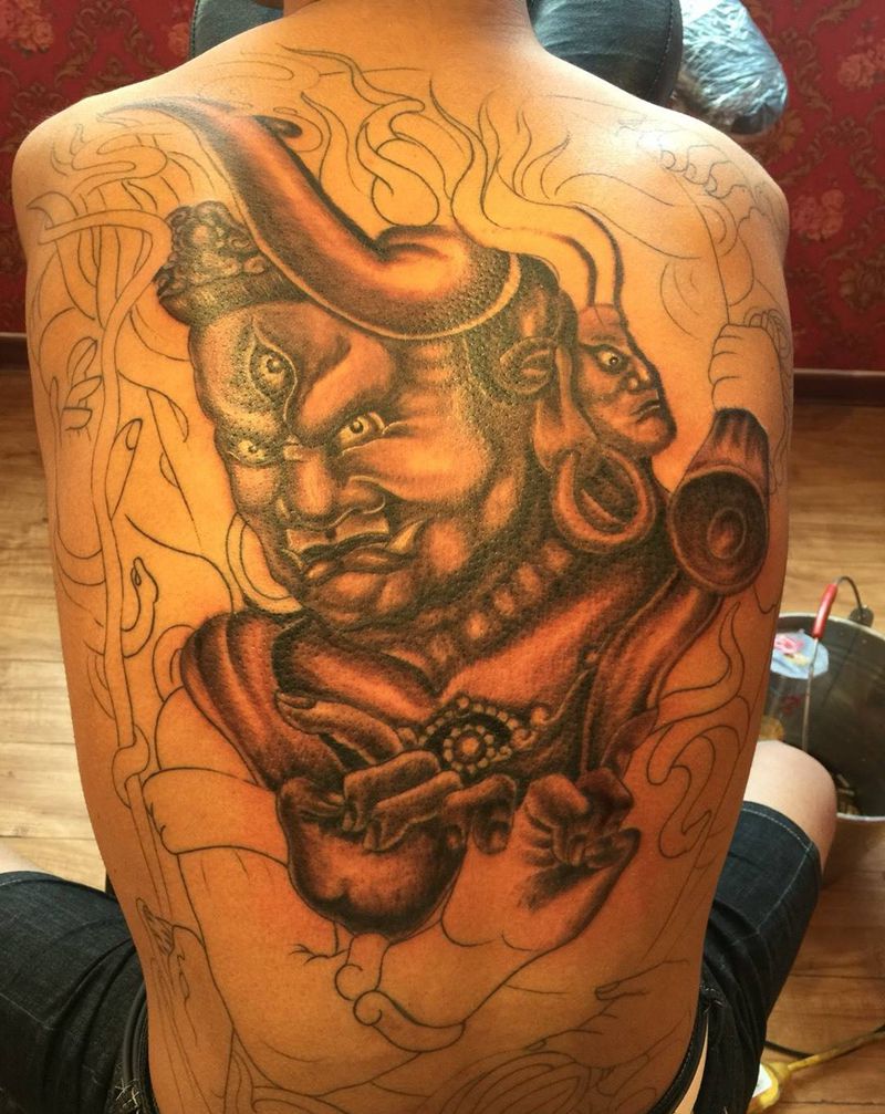 秽迹金刚未完纹身图片