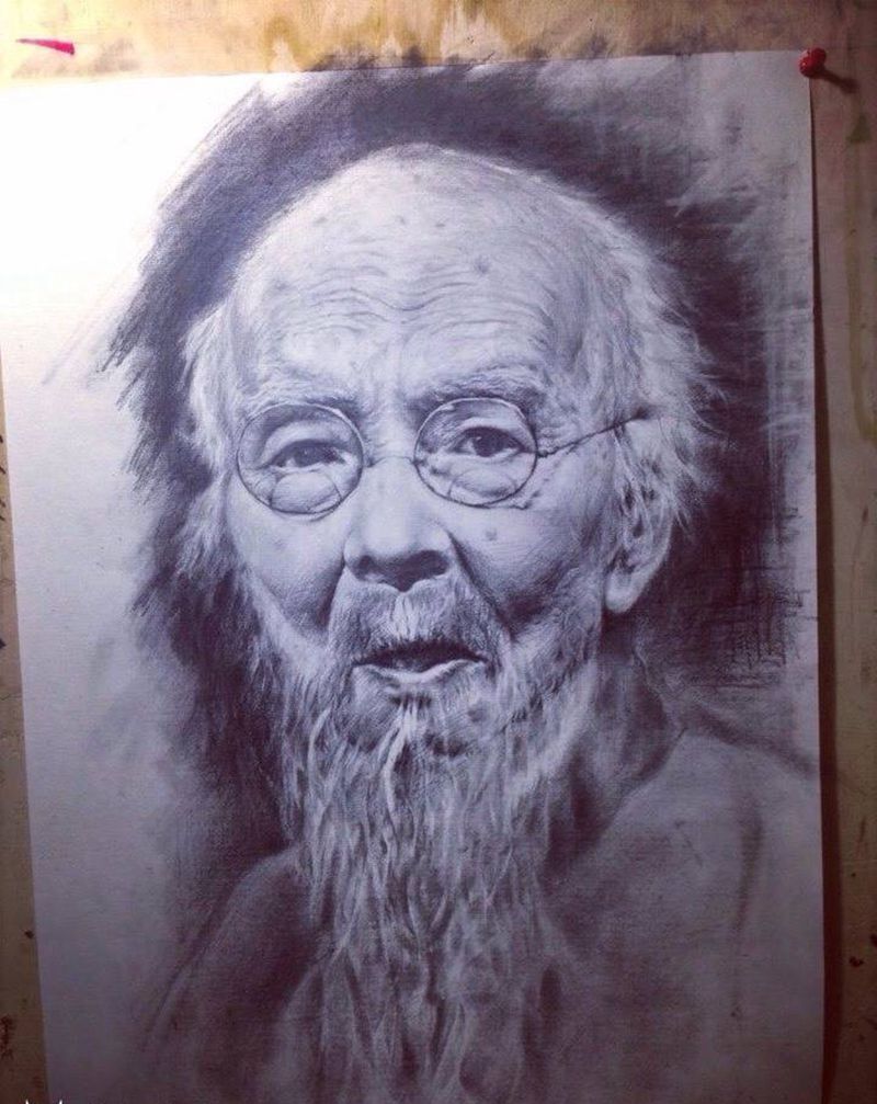 白石老人纹身图片