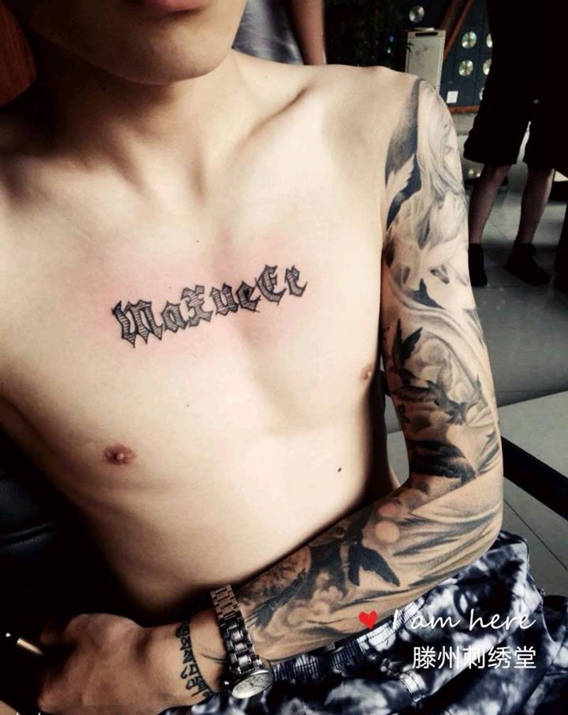 欧美范纹身图片_手臂欧美写实纹身图案