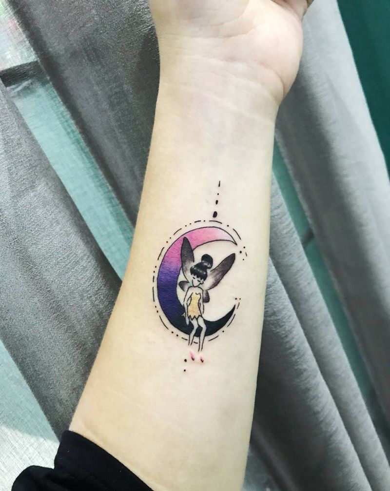 精灵纹身图片_成品手臂人物鬼神纹身图案