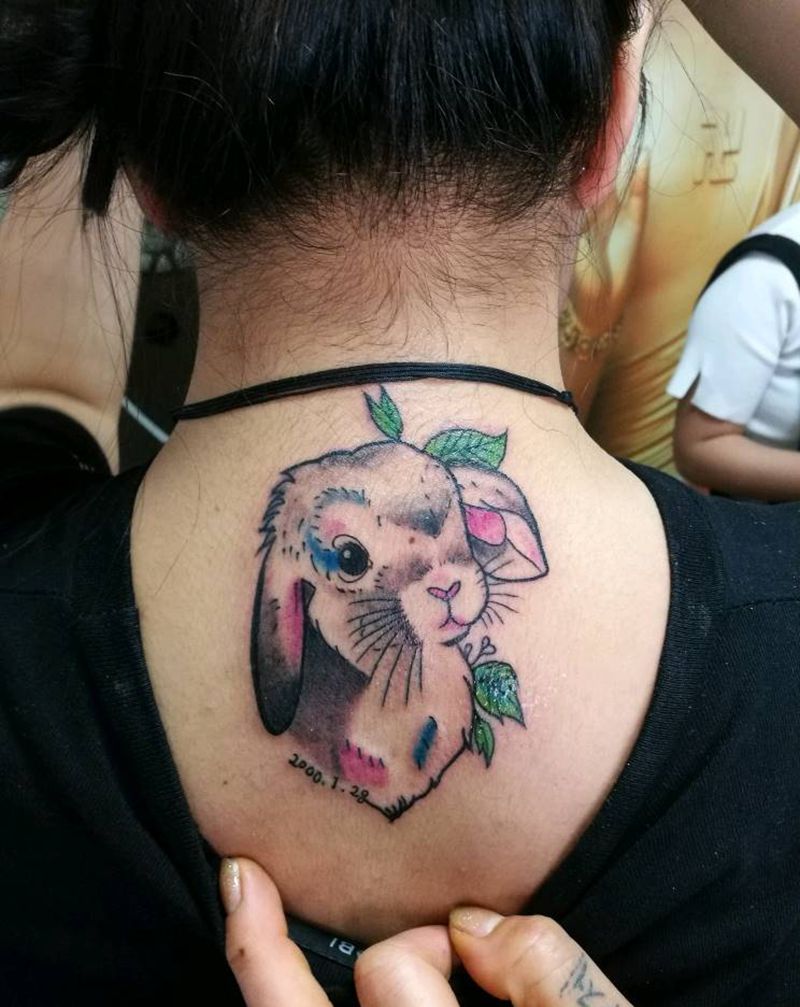 欧美小兔子。纹身图片