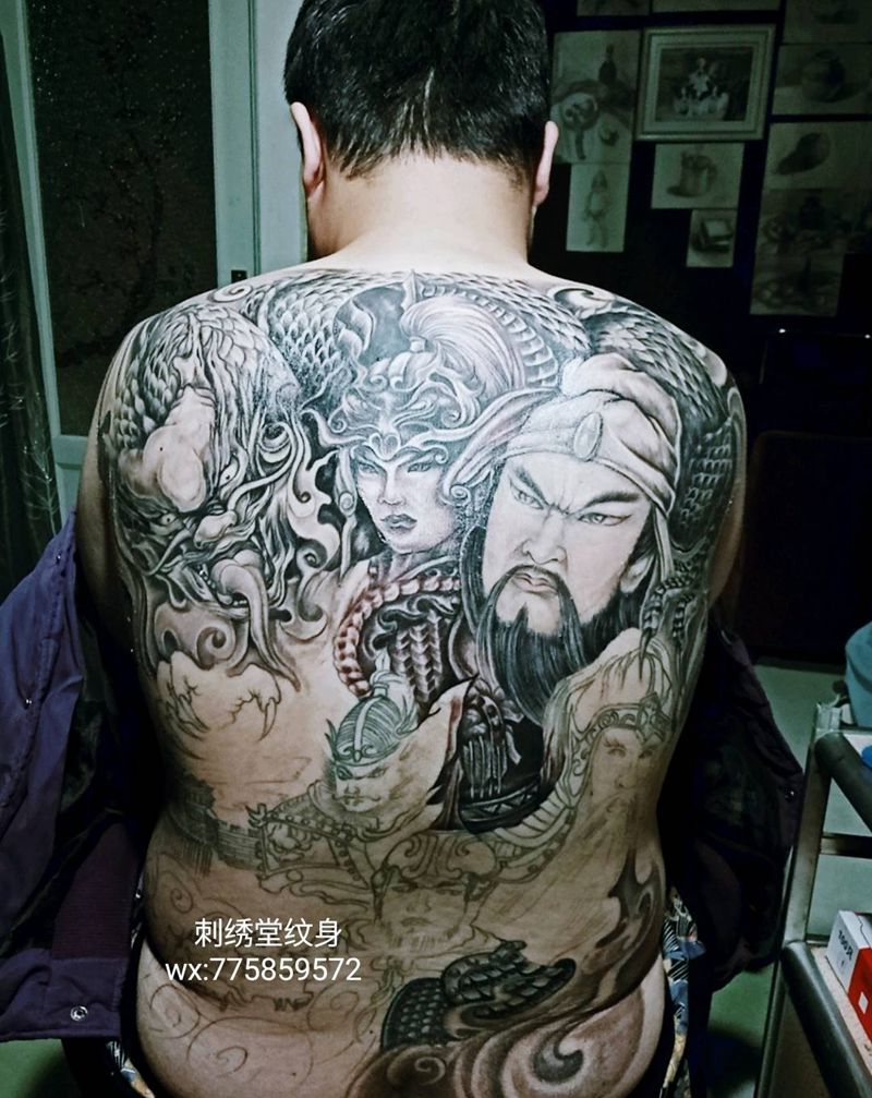 五虎上将纹身图片