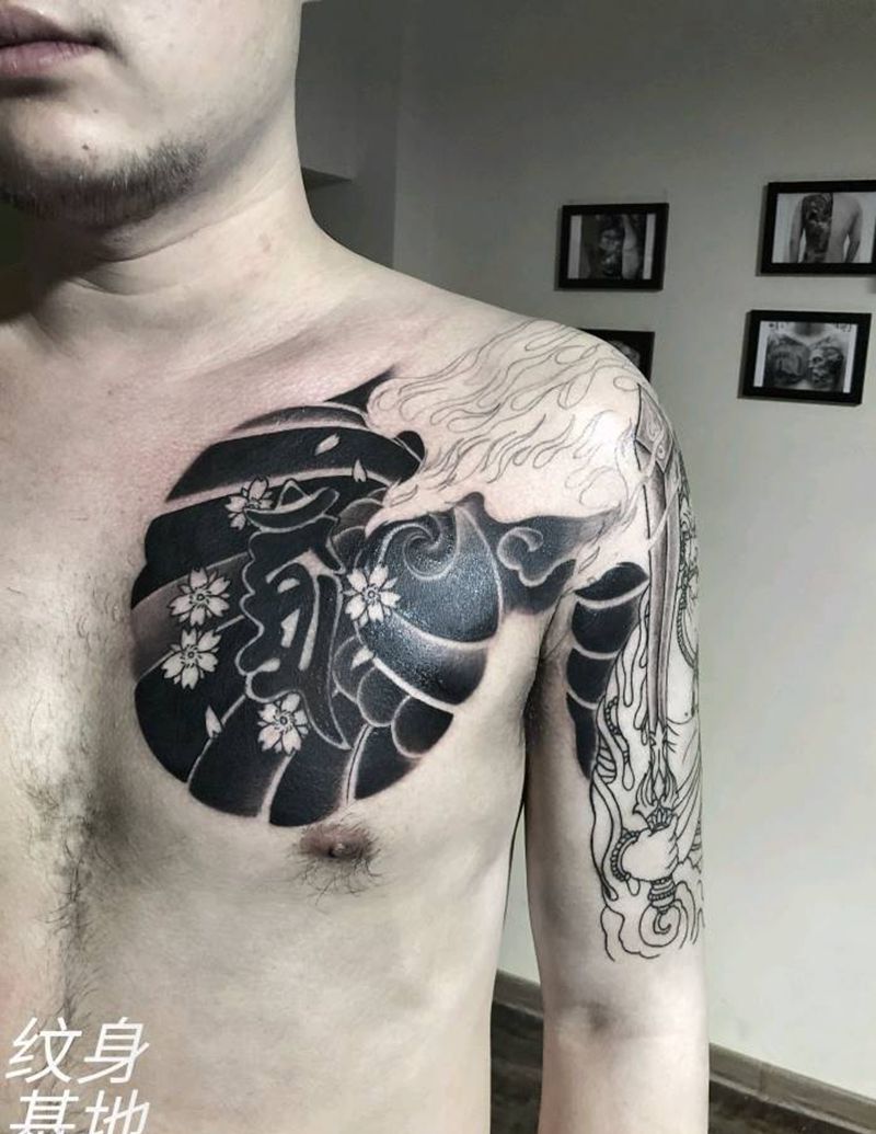 明王半成品纹身图片_老传统纹身图案