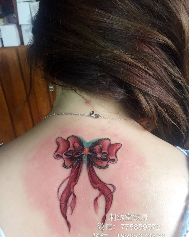 蝴蝶结纹身图片