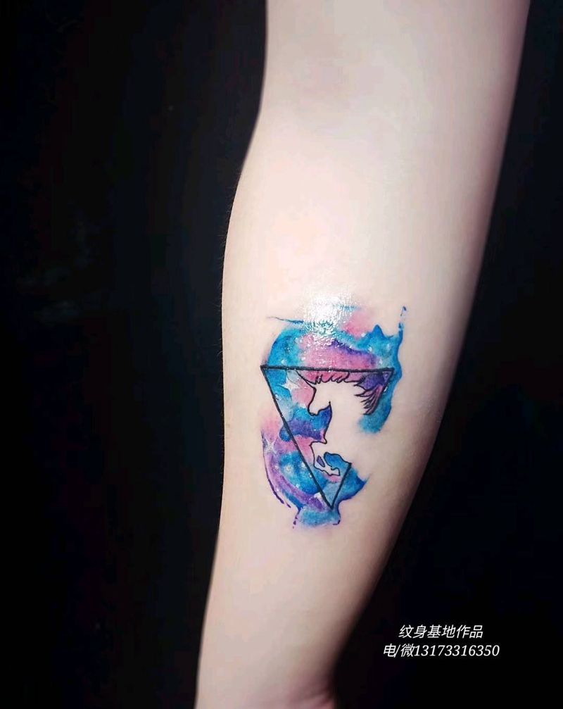 星空独角兽，雨涵作品纹身图片