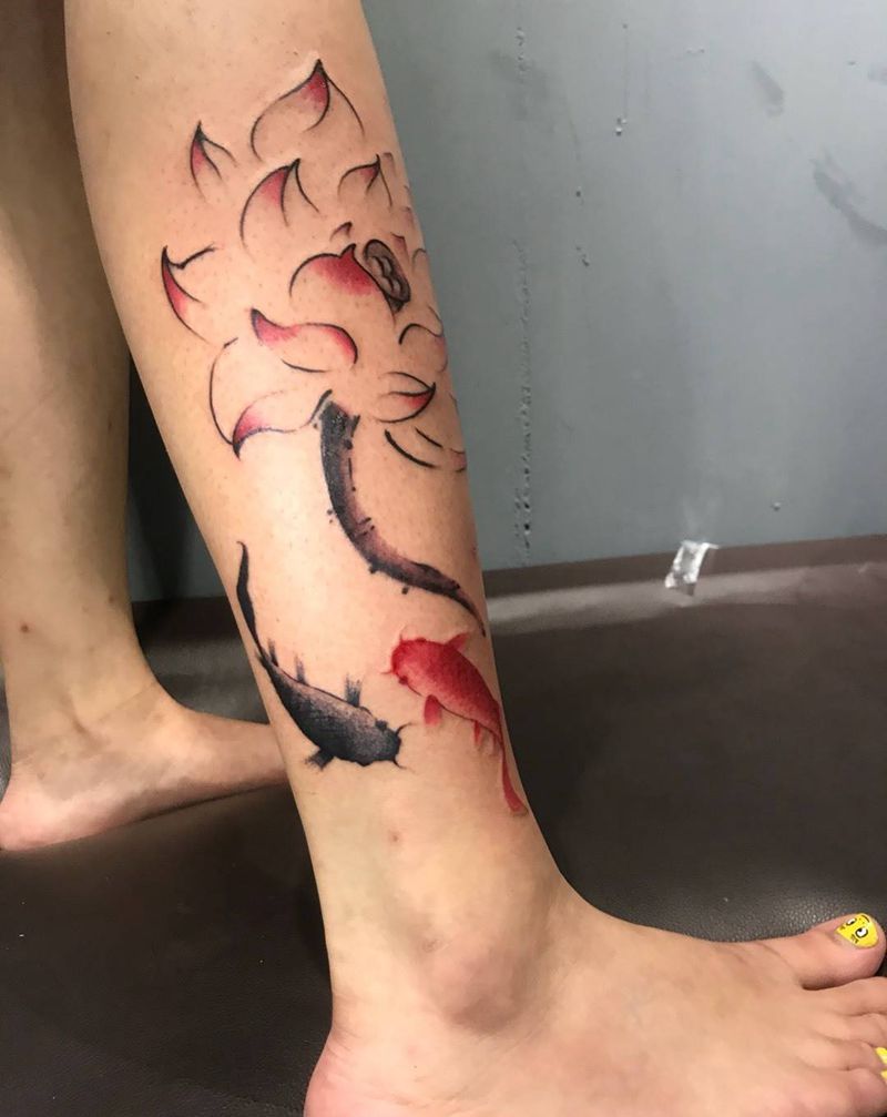 小清新水墨风纹身图片