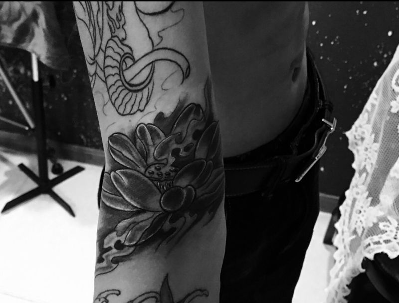 大小臂链接~纹身图片