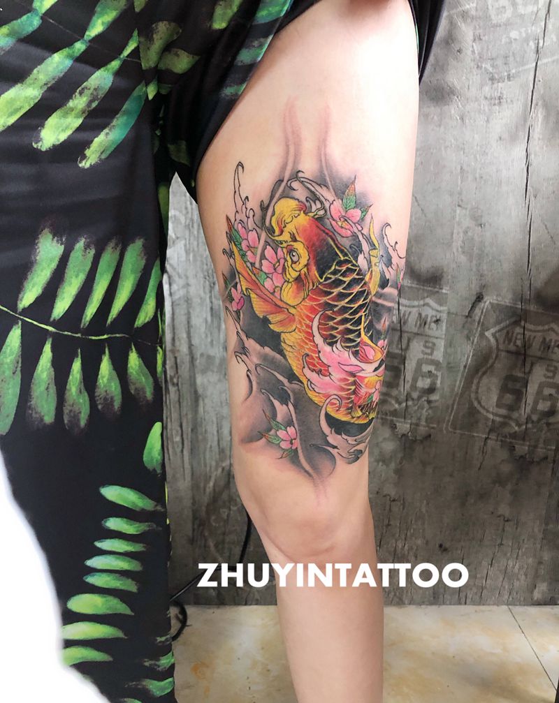 遮盖疤痕纹身图片_腿部纹身图案