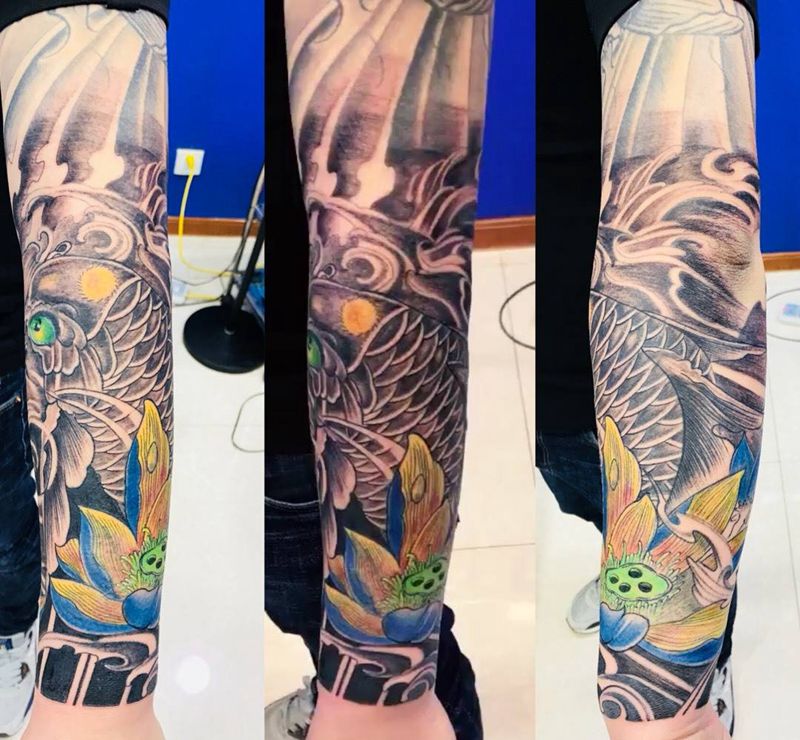 链接花臂纹身图片