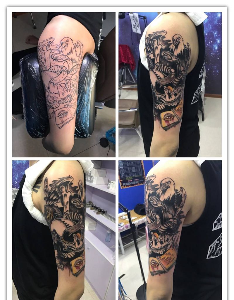 大臂欧美纹身图片