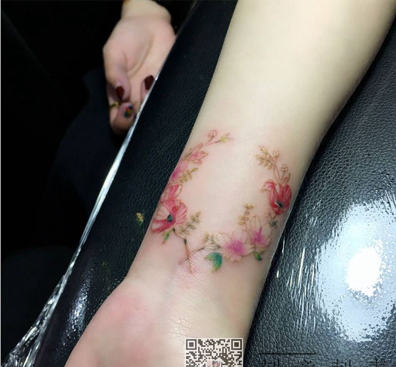 小花纹身图片