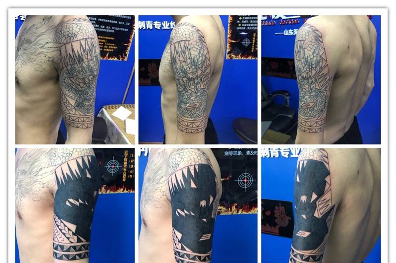 大臂遮盖纹身图片