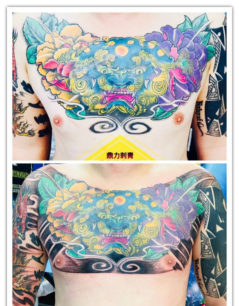 花胸添加纹身图片