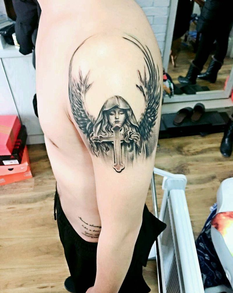 天使纹身图片