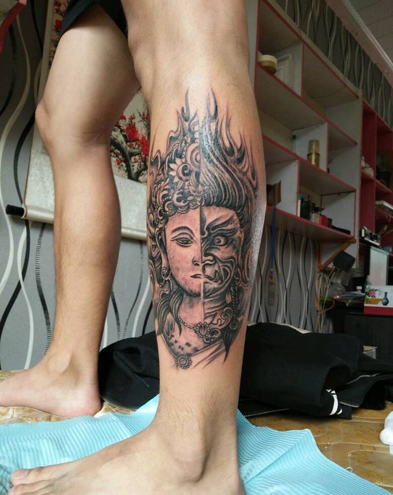 佛魔纹身图片