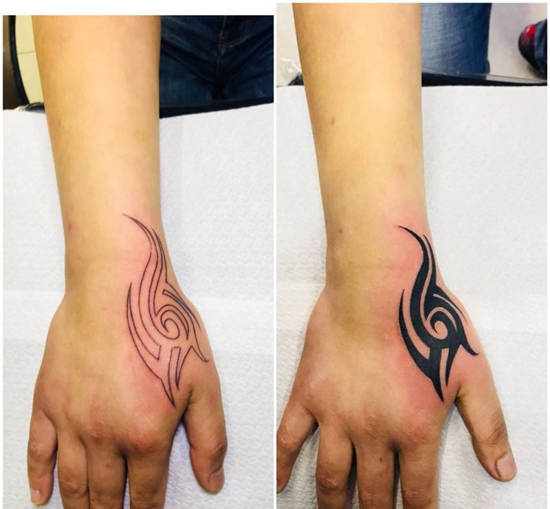 虎口图腾纹身图片