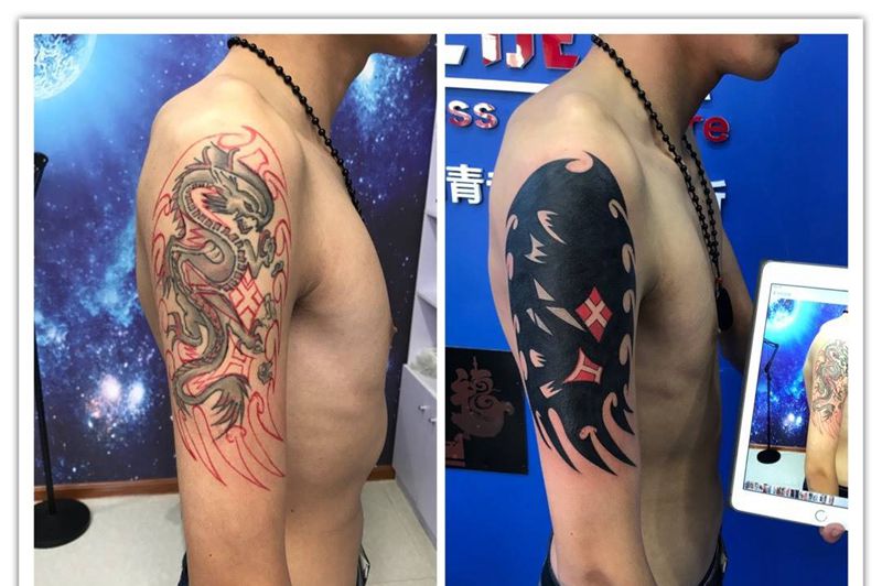 大臂遮盖纹身图片