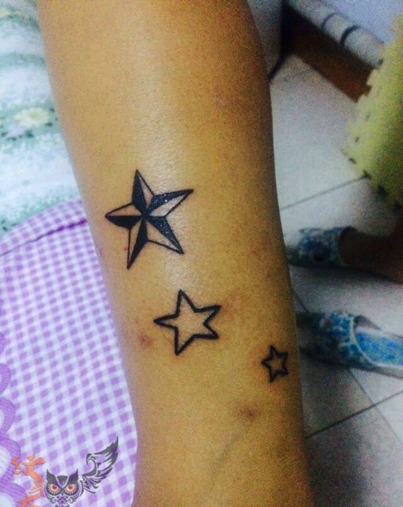 小星星纹身图片