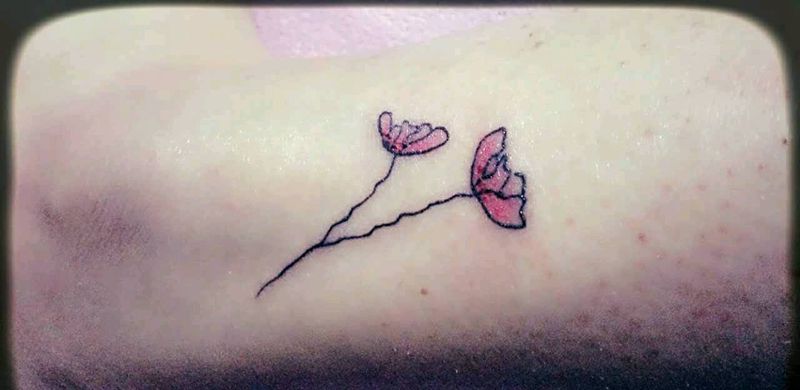 迷你小花纹身图片