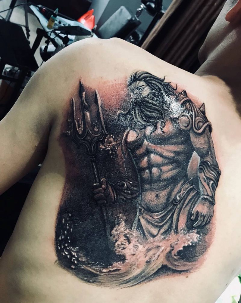 波塞冬纹身图片