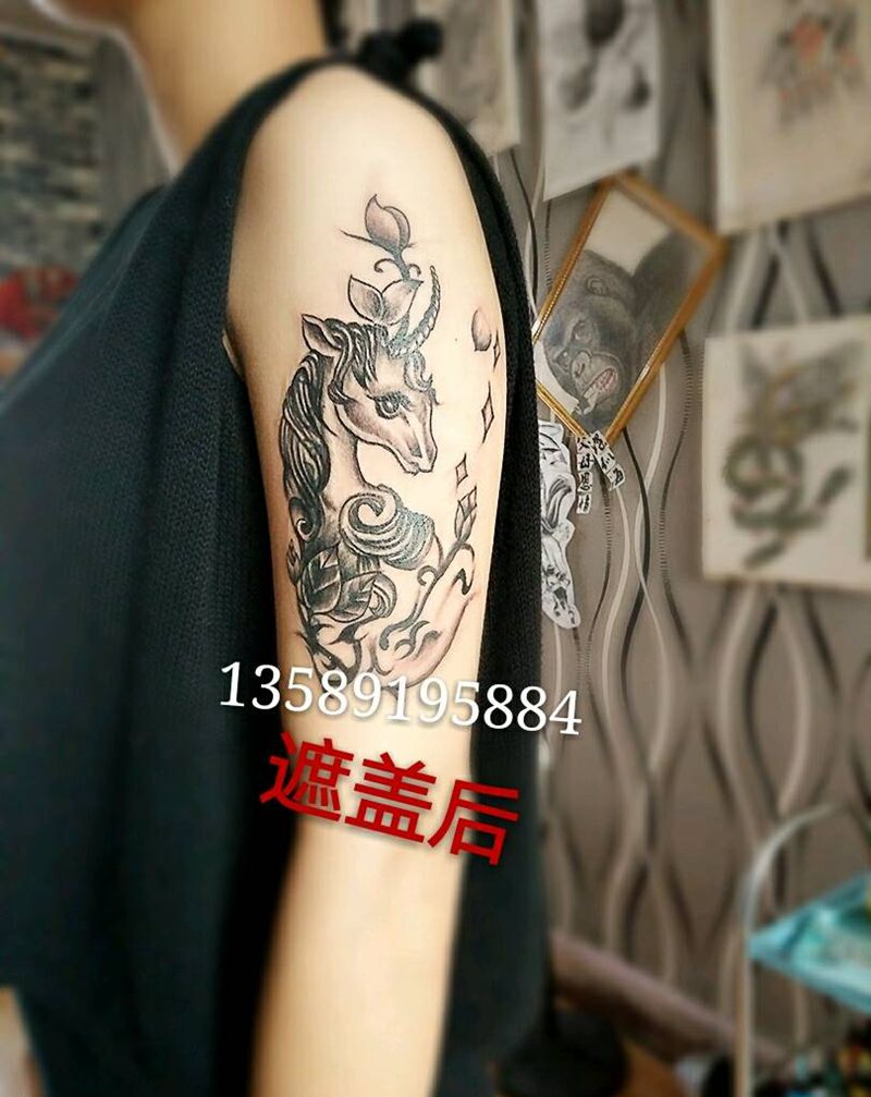 遮盖前后纹身图片